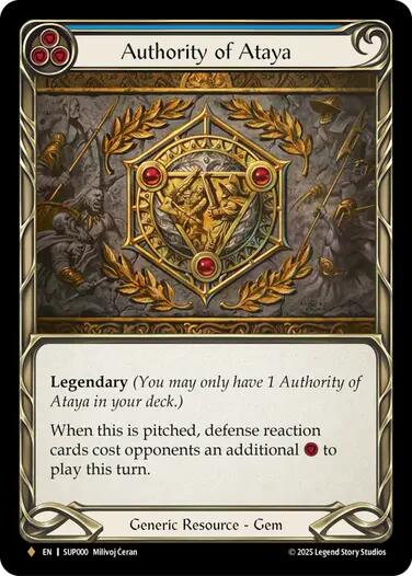 Authority of Ataya [SUP000] (Super Slam)  Rainbow Foil | Boutique FDB TCG