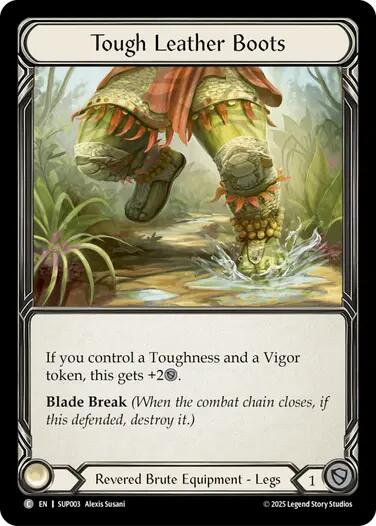 Tough Leather Boots (Cold Foil) [SUP003] (Super Slam)  Cold Foil | Boutique FDB TCG