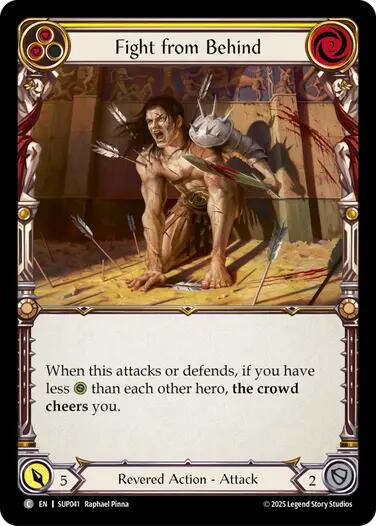 Fight from Behind (Yellow) [SUP041] (Super Slam)  Rainbow Foil | Boutique FDB TCG