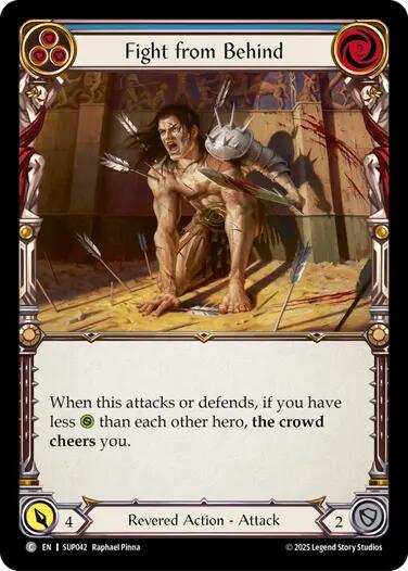 Fight from Behind (Blue) [SUP042] (Super Slam)  Rainbow Foil | Boutique FDB TCG