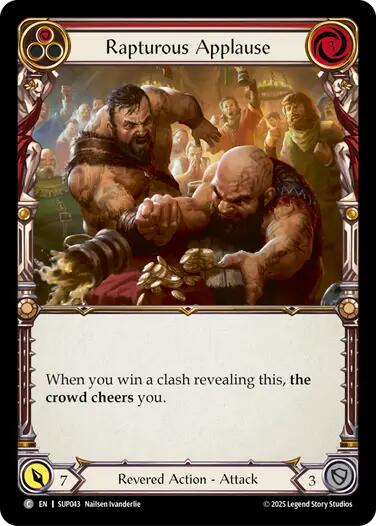 Rapturous Applause (Red) [SUP043] (Super Slam)  Rainbow Foil | Boutique FDB TCG