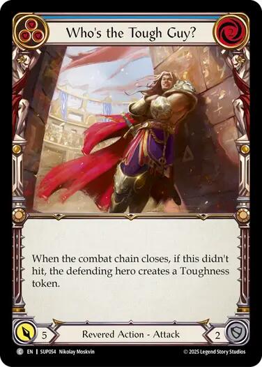 Who's the Tough Guy? (Blue) [SUP054] (Super Slam)  Rainbow Foil | Boutique FDB TCG