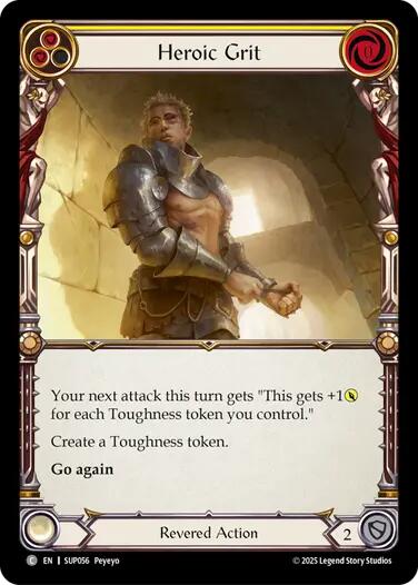Heroic Grit [SUP056] (Super Slam)  Rainbow Foil | Boutique FDB TCG