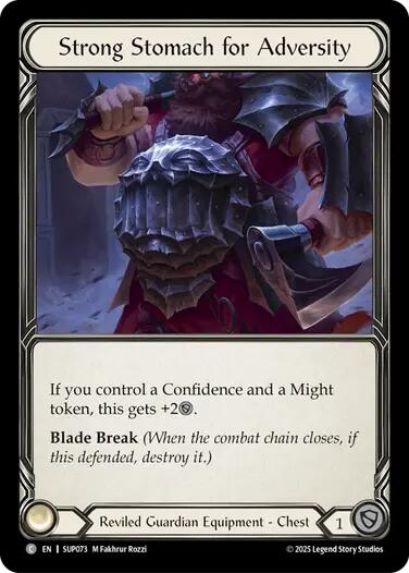 Strong Stomach for Adversity (Cold Foil) [SUP073] (Super Slam)  Cold Foil | Boutique FDB TCG