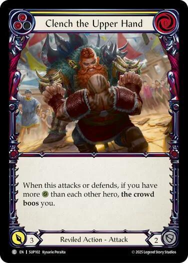 Clench the Upper Hand (Yellow) [SUP102] (Super Slam) | Boutique FDB TCG