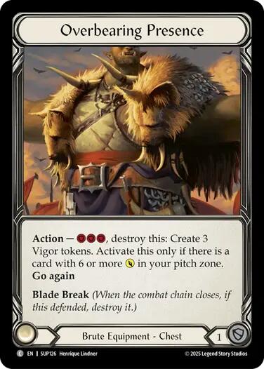 Overbearing Presence [SUP126] (Super Slam) | Boutique FDB TCG