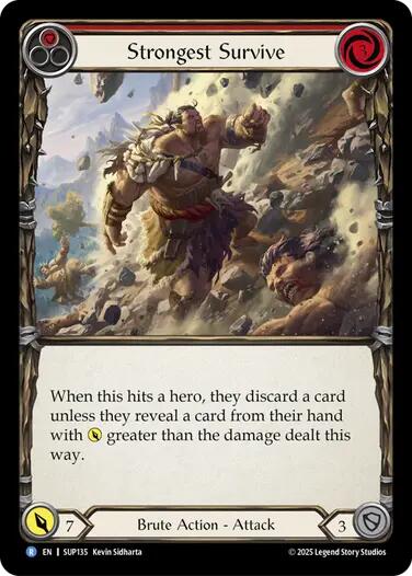 Strongest Survive (Red) [SUP135] (Super Slam) | Boutique FDB TCG