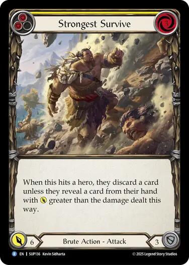 Strongest Survive (Yellow) [SUP136] (Super Slam)  Rainbow Foil | Boutique FDB TCG