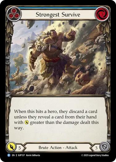 Strongest Survive (Blue) [SUP137] (Super Slam)  Rainbow Foil | Boutique FDB TCG