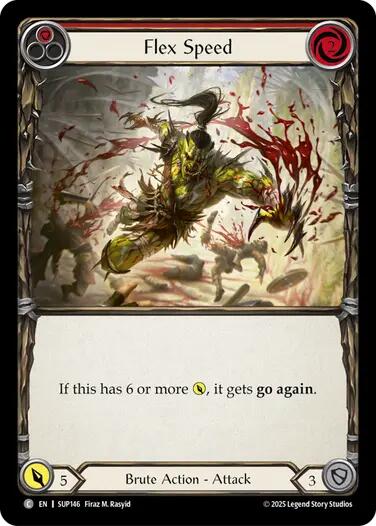 Flex Speed (Red) [SUP146] (Super Slam)  Rainbow Foil | Boutique FDB TCG