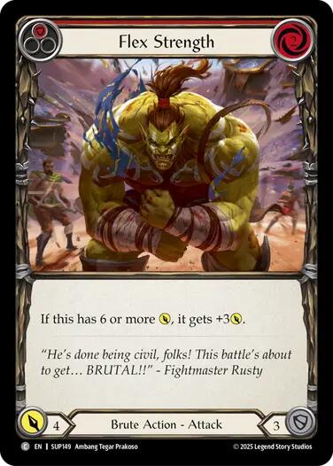 Flex Strength (Red) [SUP149] (Super Slam)  Rainbow Foil | Boutique FDB TCG