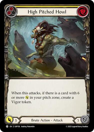 High Pitched Howl (Yellow) [SUP156] (Super Slam)  Rainbow Foil | Boutique FDB TCG