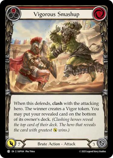 Vigorous Smashup (Red) [SUP164] (Super Slam)  Rainbow Foil | Boutique FDB TCG