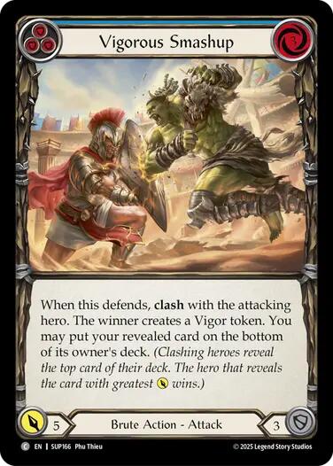 Vigorous Smashup (Blue) [SUP166] (Super Slam)  Rainbow Foil | Boutique FDB TCG