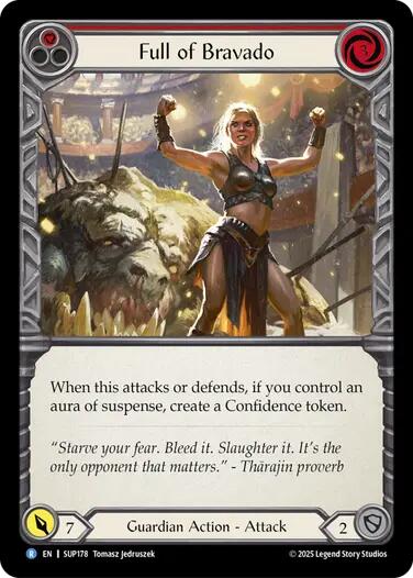 Full of Bravado (Red) [SUP178] (Super Slam)  Rainbow Foil | Boutique FDB TCG