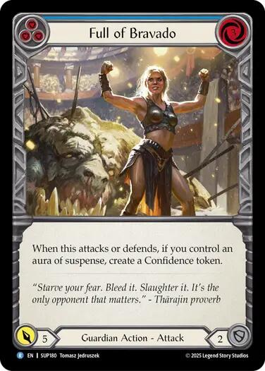 Full of Bravado (Blue) [SUP180] (Super Slam) | Boutique FDB TCG