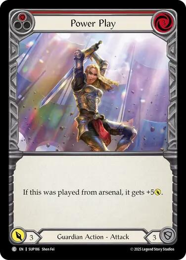 Power Play (Red) [SUP186] (Super Slam)  Rainbow Foil | Boutique FDB TCG