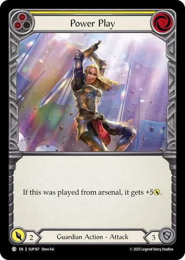 Power Play (Yellow) [SUP187] (Super Slam)  Rainbow Foil | Boutique FDB TCG