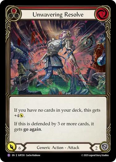 Unwavering Resolve [SUP218] (Super Slam)  Rainbow Foil | Boutique FDB TCG