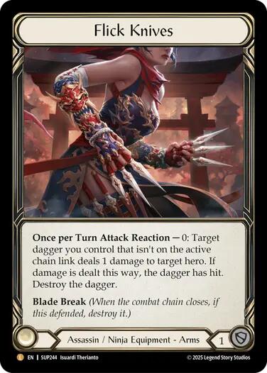 Flick Knives [SUP244] (Super Slam)  Rainbow Foil | Boutique FDB TCG