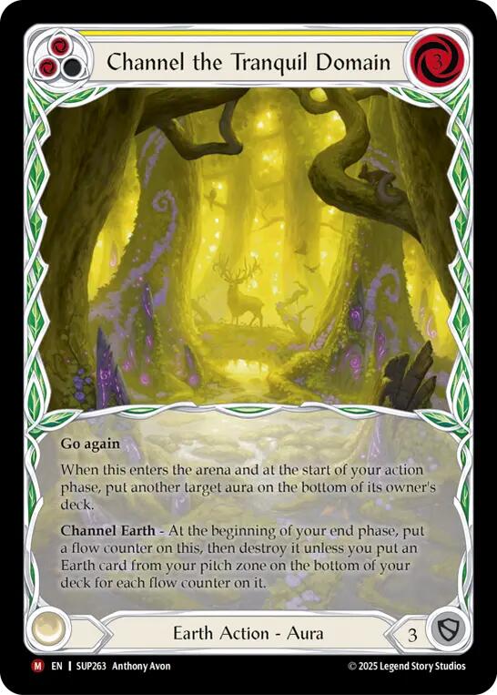 Channel the Tranquil Domain (Extended Art Cold Foil) [SUP263] (Super Slam)  Cold Foil | Boutique FDB TCG