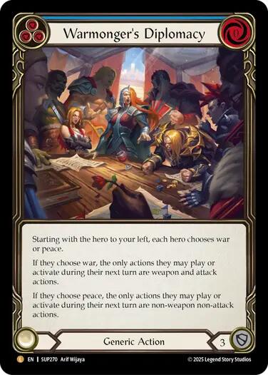 Warmonger's Diplomacy [SUP270] (Super Slam)  Rainbow Foil | Boutique FDB TCG