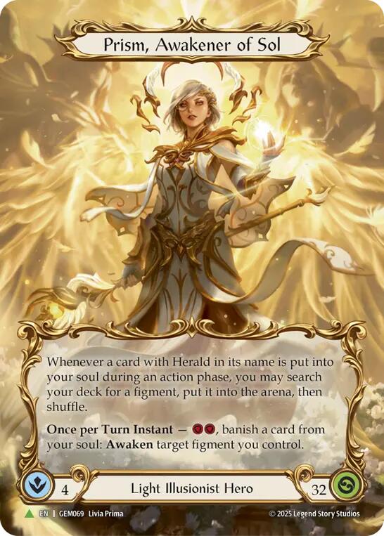Prism, Awakener of Sol (Marvel Cold Foil) [GEM069] (GEM Pack 3)  Cold Foil | Boutique FDB TCG