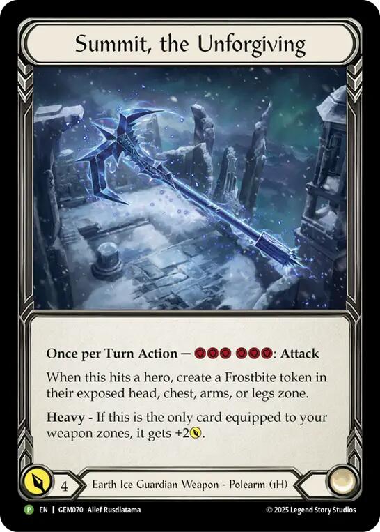 Summit, the Unforgiving [GEM070] (GEM Pack 3)  Cold Foil | Boutique FDB TCG