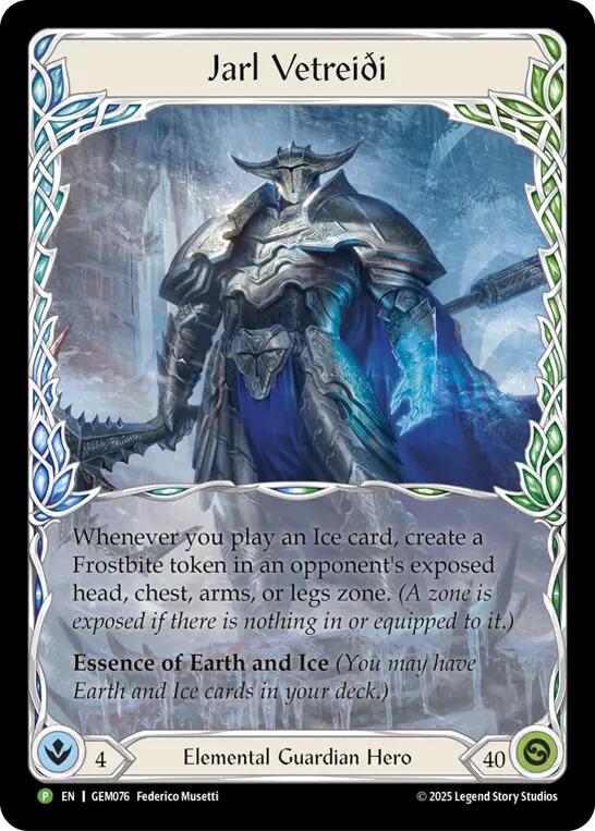 Jarl Vetreidi [GEM076] (GEM Pack 3) | Boutique FDB TCG