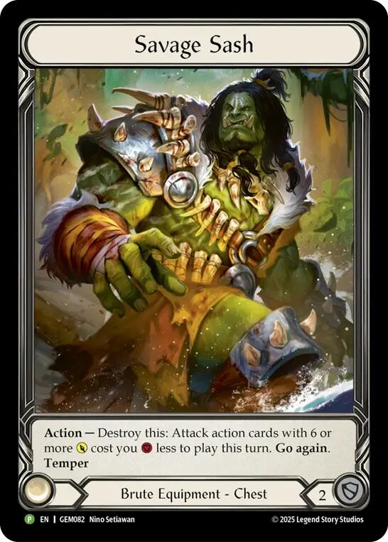 Savage Sash [GEM082] (GEM Pack 3)  Rainbow Foil | Boutique FDB TCG