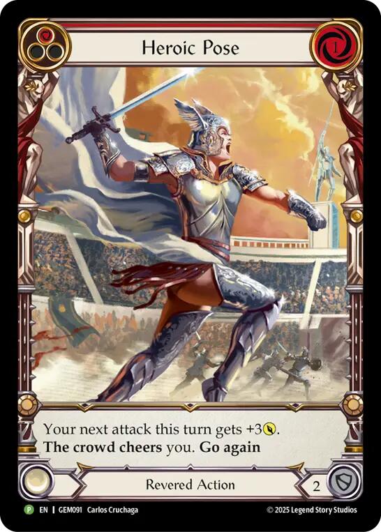 Heroic Pose [GEM091] (GEM Pack 3)  Rainbow Foil | Boutique FDB TCG
