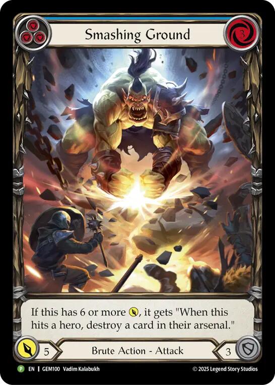 Smashing Ground [GEM100] (GEM Pack 3)  Rainbow Foil | Boutique FDB TCG