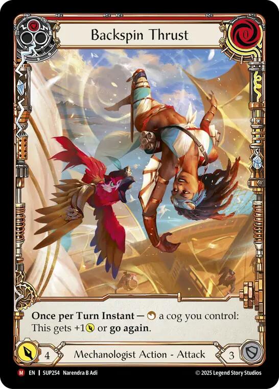 Backspin Thrust (Extended Art) [SUP254] (Super Slam)  Cold Foil | Boutique FDB TCG