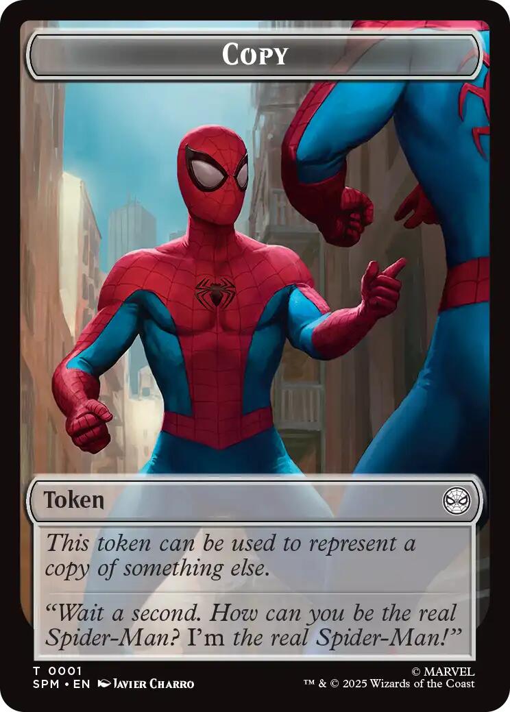 Copy // Human Citizen Double-Sided Token [Marvel's Spider-Man Tokens] | Boutique FDB TCG