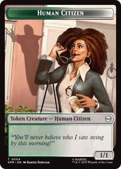 Human Citizen // Treasure Double-Sided Token [Marvel's Spider-Man Tokens] | Boutique FDB TCG