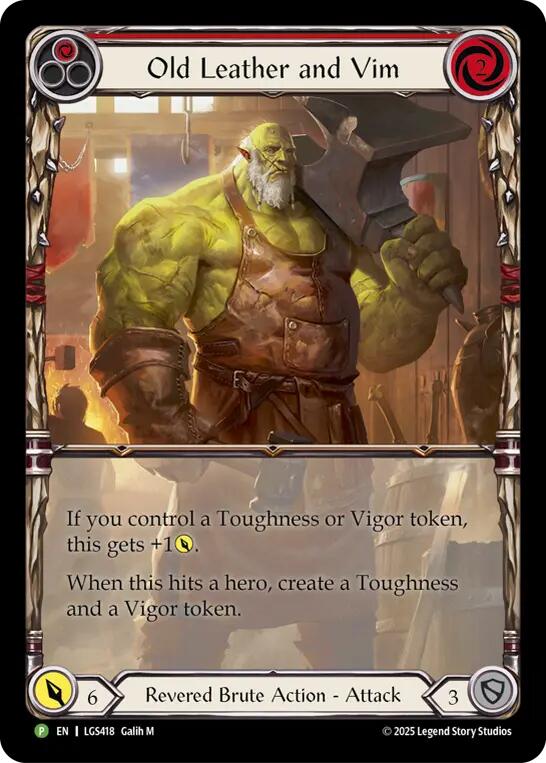 Old Leather and Vim [LGS418] (Promo)  Cold Foil | Boutique FDB TCG