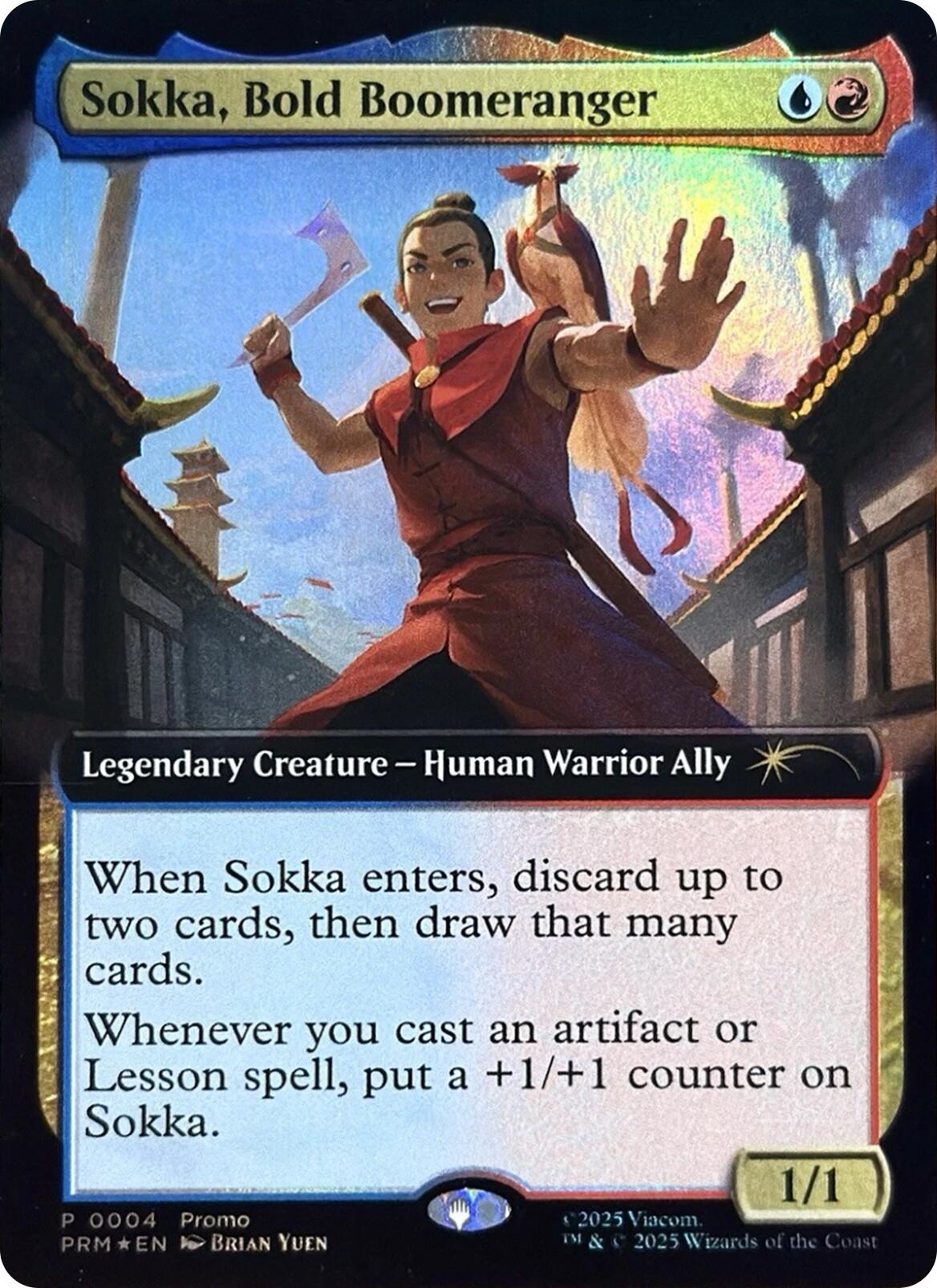Sokka, Bold Boomeranger (Extended Art) [Media Promos] | Boutique FDB TCG