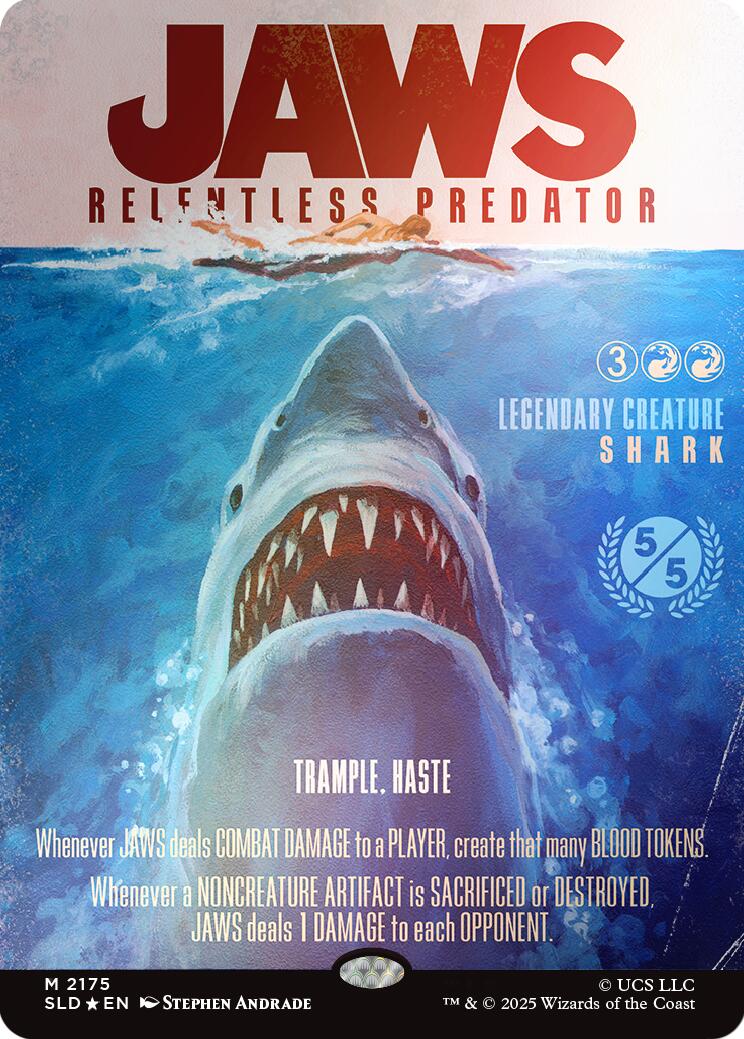 Jaws, Relentless Predator (Rainbow Foil) [Secret Lair Drop Series] | Boutique FDB TCG