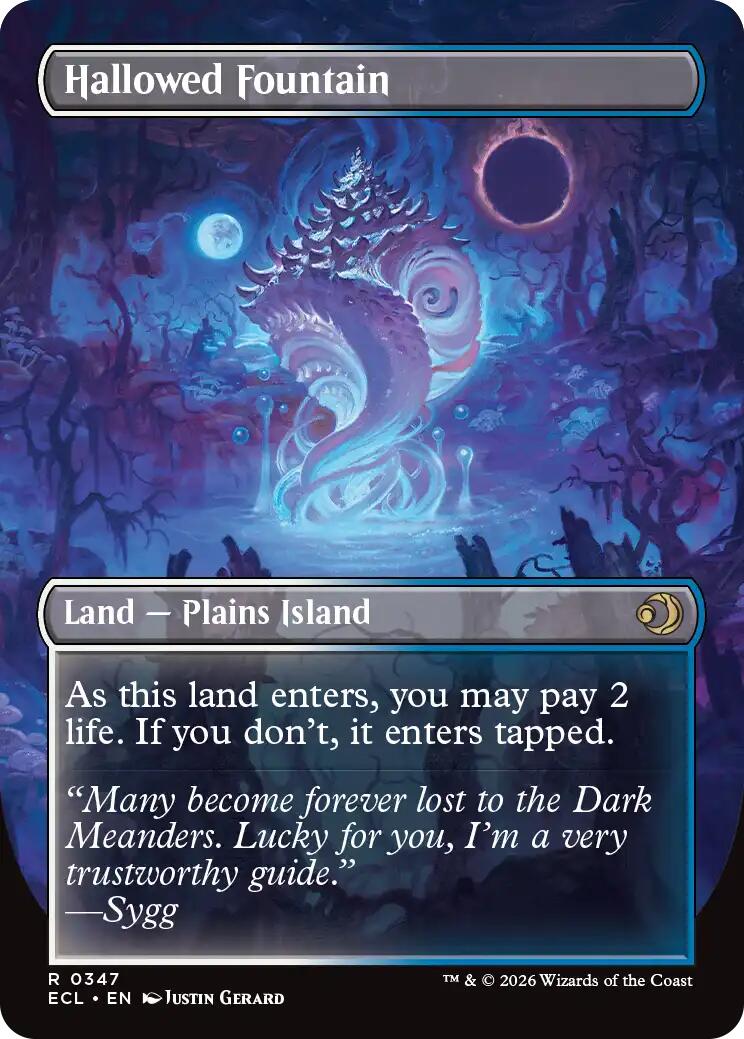Hallowed Fountain (Borderless) [Lorwyn Eclipsed] | Boutique FDB TCG
