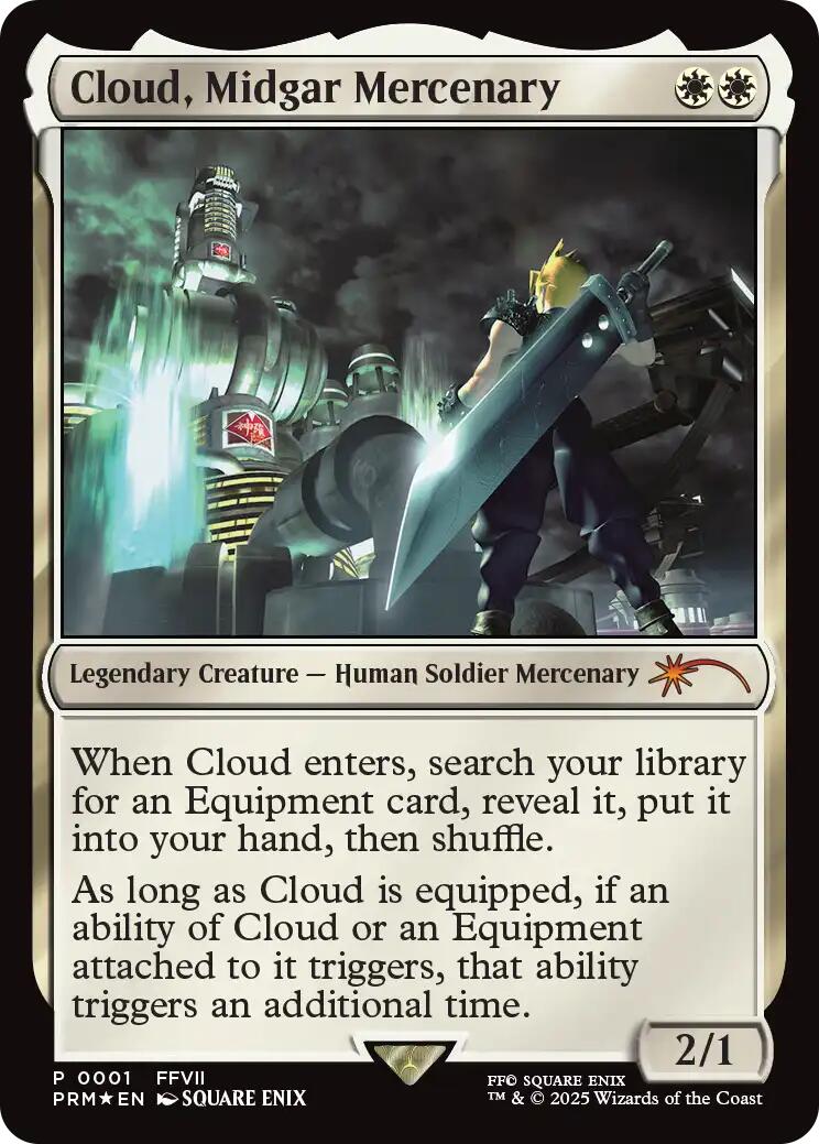 Cloud, Midgar Mercenary (Borderless) [Pro Tour Promos] | Boutique FDB TCG