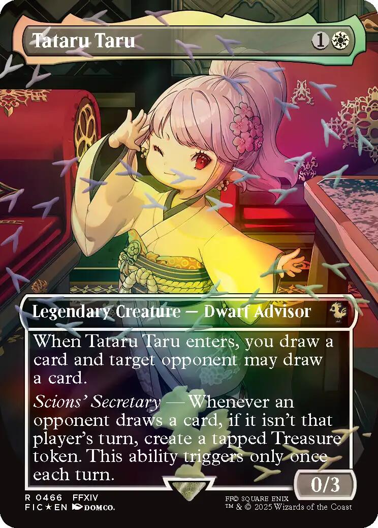 Tataru Taru (Borderless) (Chocobo Track Foil) [FINAL FANTASY Commander] | Boutique FDB TCG