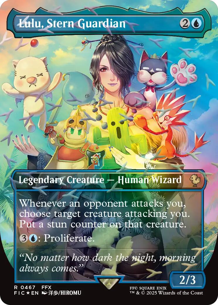 Lulu, Stern Guardian (Borderless) (Chocobo Track Foil) [FINAL FANTASY Commander] | Boutique FDB TCG
