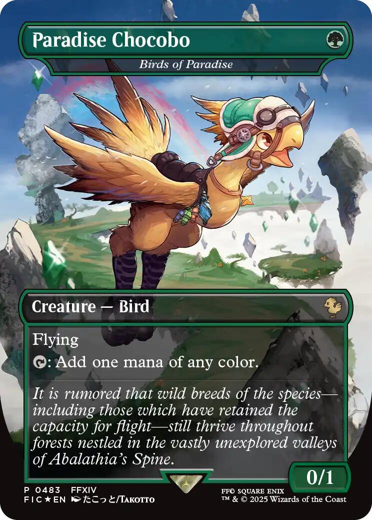 Paradise Chocobo - Birds of Paradise (Borderless) [FINAL FANTASY Commander] | Boutique FDB TCG