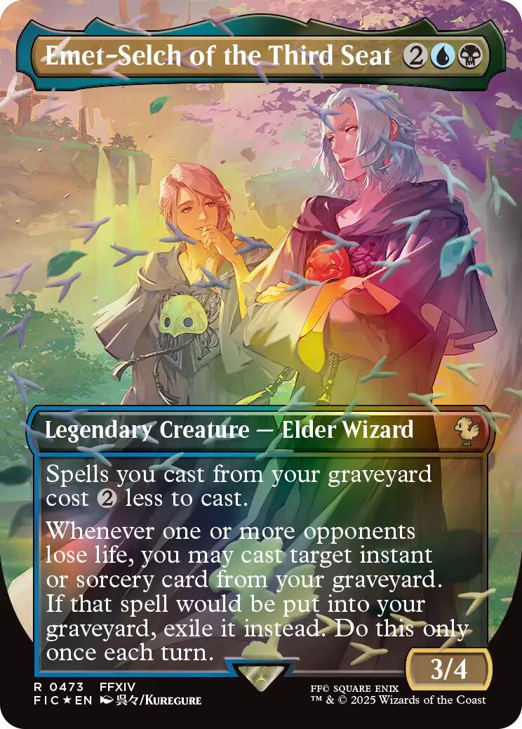 Emet-Selch of the Third Seat (Borderless) (Chocobo Track Foil) [FINAL FANTASY Commander] | Boutique FDB TCG