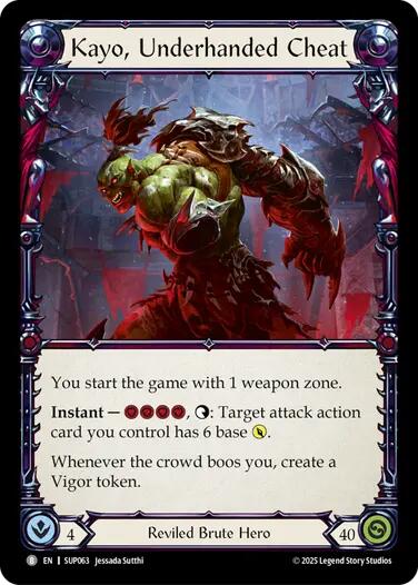 Kayo, Underhanded Cheat // Kayo, Strong-arm [SUP063//SUP064] (Super Slam) | Boutique FDB TCG