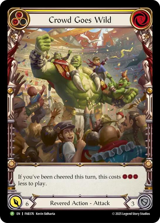 Crowd Goes Wild (Cold Foil) [FAB376] (Promo)  Cold Foil | Boutique FDB TCG