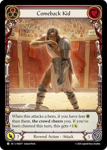 Comeback Kid (Red) [FAB377] (Promo)  Rainbow Foil | Boutique FDB TCG