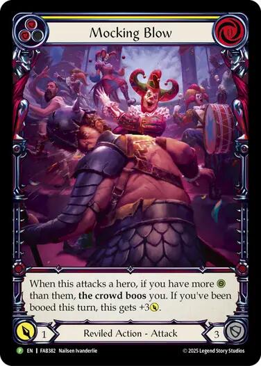 Mocking Blow (Yellow) [FAB382] (Promo)  Rainbow Foil | Boutique FDB TCG
