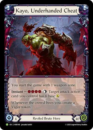 Kayo, Underhanded Cheat [HER148] (Promo)  Rainbow Foil | Boutique FDB TCG
