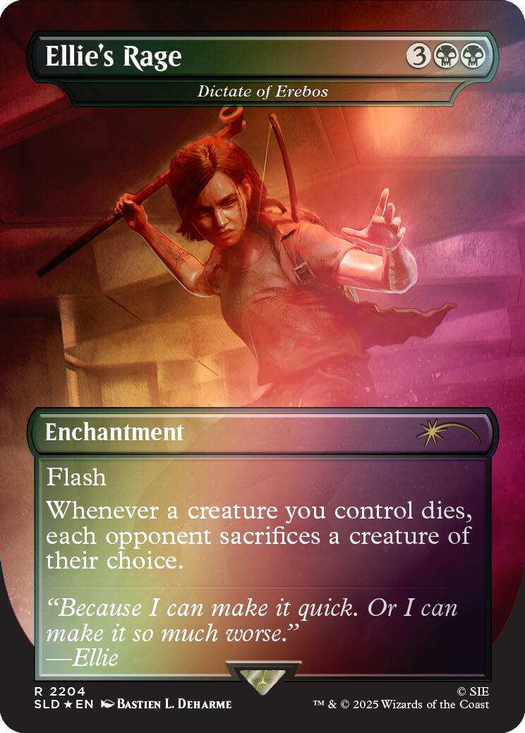 Ellie's Rage - Dictate of Erebos (Rainbow Foil) [Secret Lair Drop Series] | Boutique FDB TCG